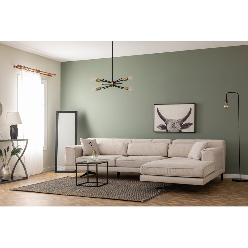 Canapé modulaire de 77,95 po Dakaden, Face à la droite, Beige