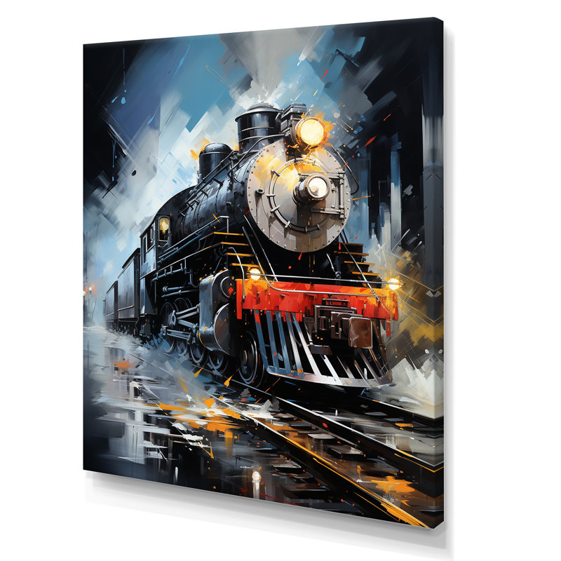 Abstrait train fluide - impressions murales modernes, Toile tendue, H 32 po x l 16 po x P 1 po