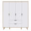 Teliyah 4 Door Manufactured Wood Wardrobe