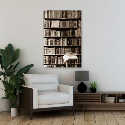 The Library  Black And White Books Books On Shelves Library Art