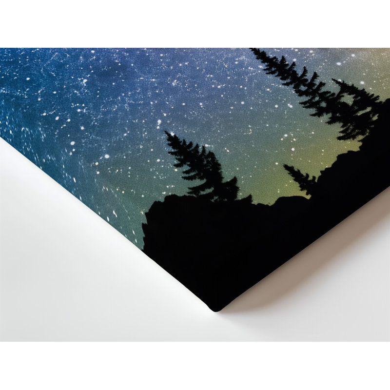 Toile, "Une vue imprenable sur le ciel nocturne", art mural innombrable qui scintille comme des diamants, H 30 po x l 40 po