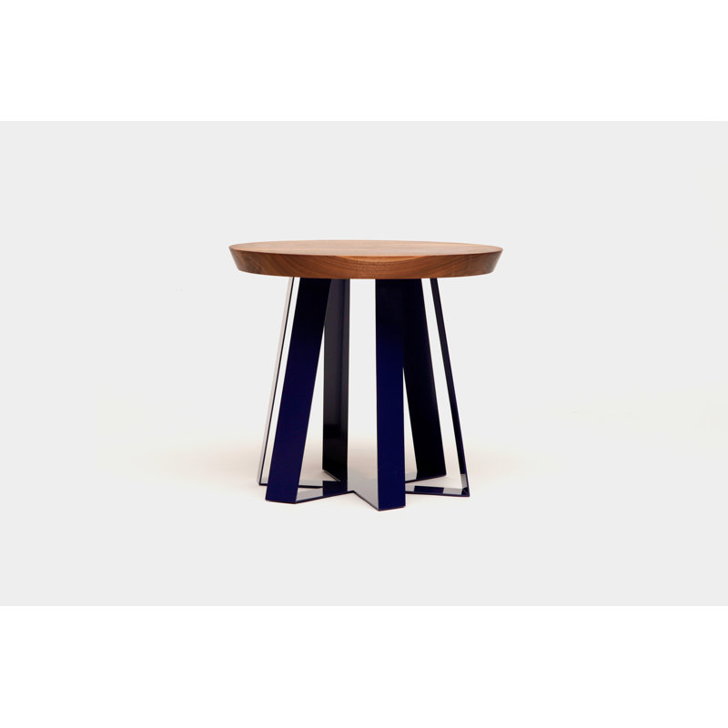 ARS Solid Wood Top End Table, Walnut, Purple