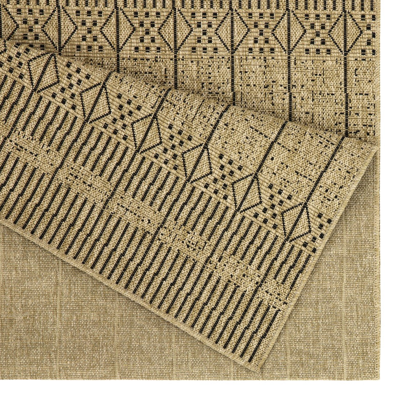 2.7 Ft. X 7.3 Area Rug - Natural+Black Earth Collection, , Stain , Living Room Indoor Elegant, Runner 2'6" x 7'4"