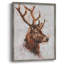 «Stag Study II», reproduction encadrée - bois massif-1748147047