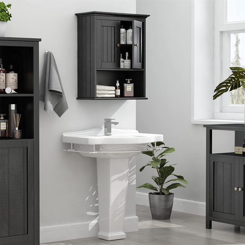 Rangement pour salle de bain Carnstroan, Noir