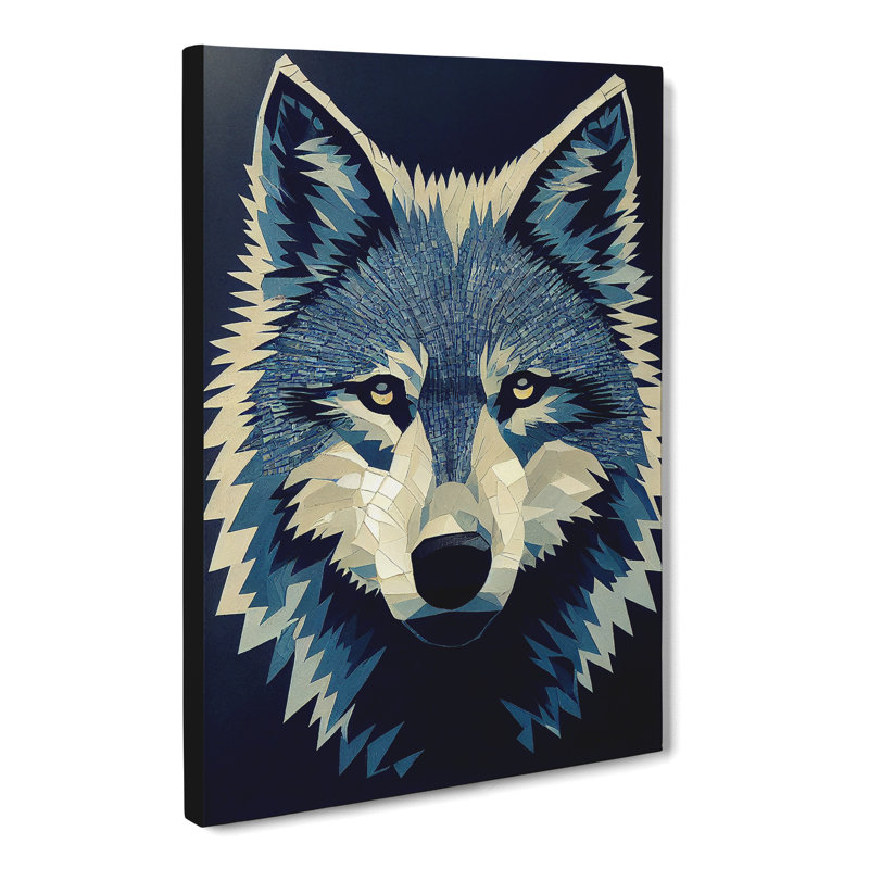 CAN-V0523-2915X Wolf Mosaic - Wrapped Canvas Print, 60cm H x 40cm W