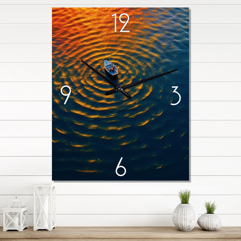 Horloge murale moderne Arial View, Petit