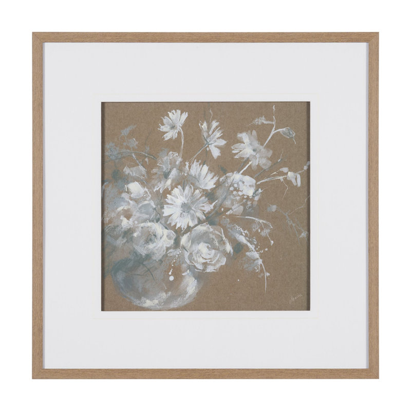 Visanda Flowers II By Studio, Estampe encadrée avec passe-partout Fleurs fraîc