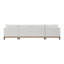 Canapé modulaire Valiant en chenille ivoire avec 4 coussins Valiant