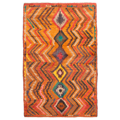 Rizbaft Burnt Orange Rug 3'8" x 5'9"