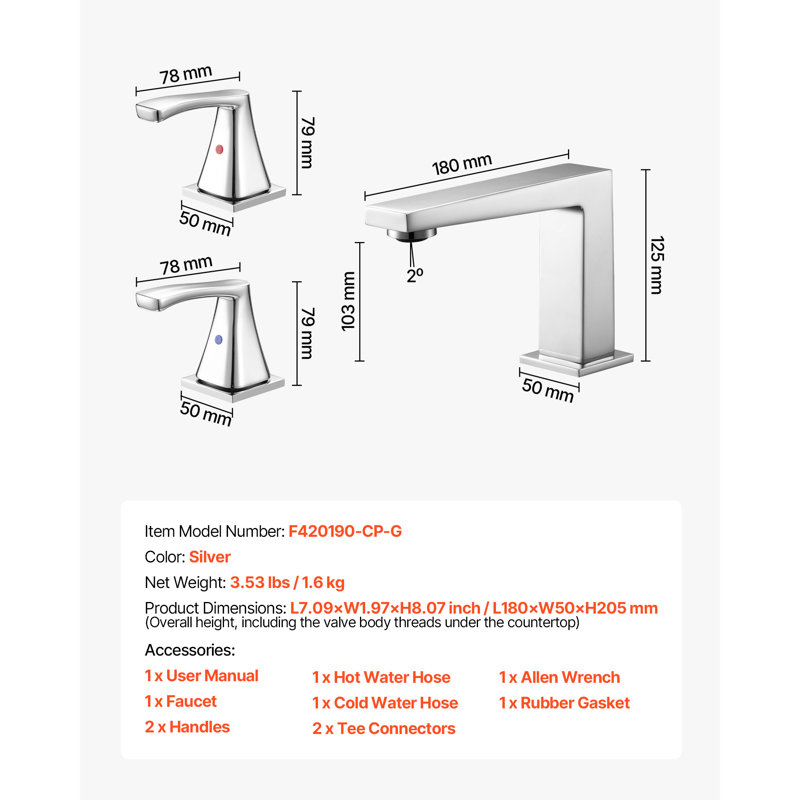 Roman Tub Faucet, 3 Hole Waterfall Bathtub Faucet, Bath Tubs Faucets Set with 2 Handles, Roman Tub Faucets Deck Mount for Pet Washing, Baby Care, Adult Bathing, Silver, Right-Angle Spout Design