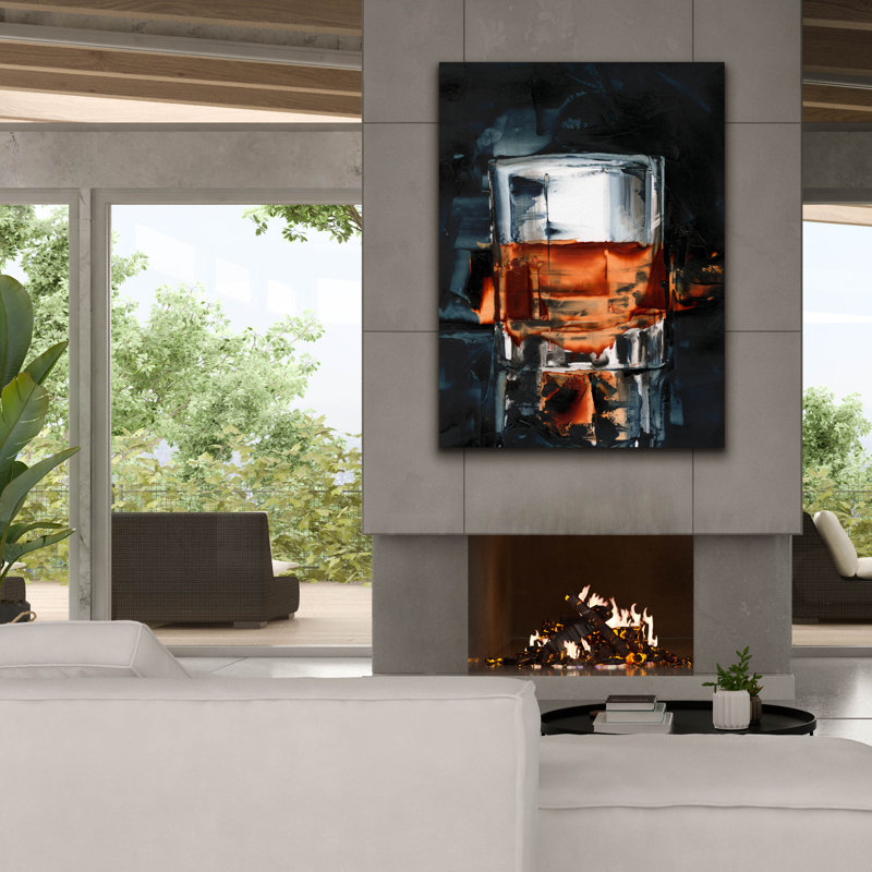 Toile épique Graffiti «Bourbon Glass 1» par Ethan Harper, 40 po x 54 po