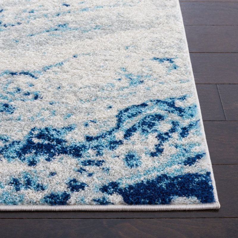 Tapis ivoire / bleu Haviland 276, Carré 6 pi 7 po