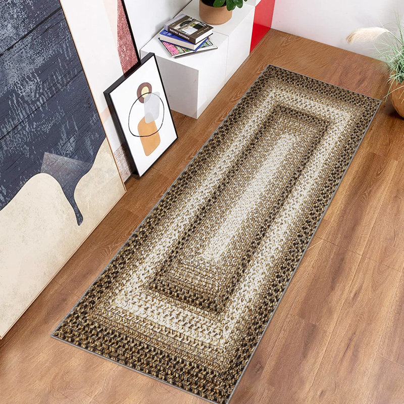 Brisseida Washable Geometric Indoor Rug, Runner 2' x 10'