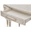St. Charles Vanity Desk With Glass Top - Dove Gray