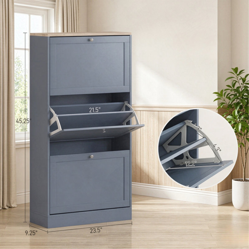 Armoire à chaussures élégante, étagère à chaussures fonctionnelle, unité de rangement pour chaussures, rangement de rangement peu encombrant