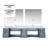 Dark Grey Double Bath Vanity 84 in. W x 22 in. D, Carrara Marble Top, Faucet Set, and 36 in. LED Mirrors