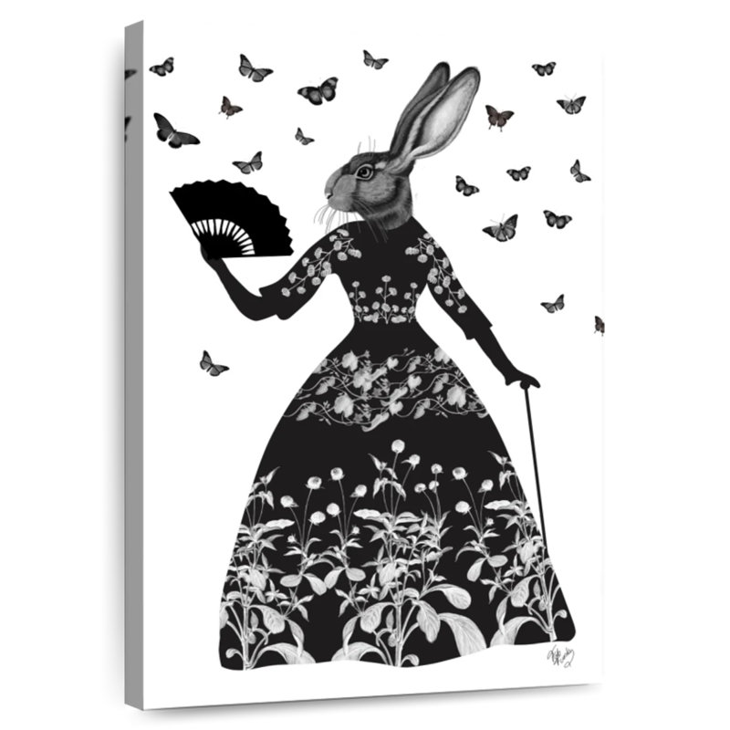 Ketti Black Rabbit I, 48" H x 32" W