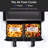 Oyajia 8-In-1 Air Fryer Double Digital Display Rapid Healthy Cooker Dual Basket 4.5L+4.5L For Home Use，Visual Observation Window, Smart Timer And Temperature Settings，8 Touch Screen Presets For Frying, Baking, Dehydrating, Roasting