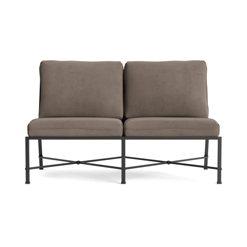 Venetian Outdoor 2 - Seat Loveseat, Fusion Neptune, Textured Pewter