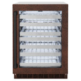 Zline 24 In. Touchstone Dual Zone 44 Bottle Wine Cooler With Hand Hammered Copper Glass Door