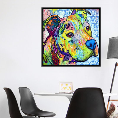 Thoughtful Pit Bull This Years I Graphic Art on Wrapped Canvas