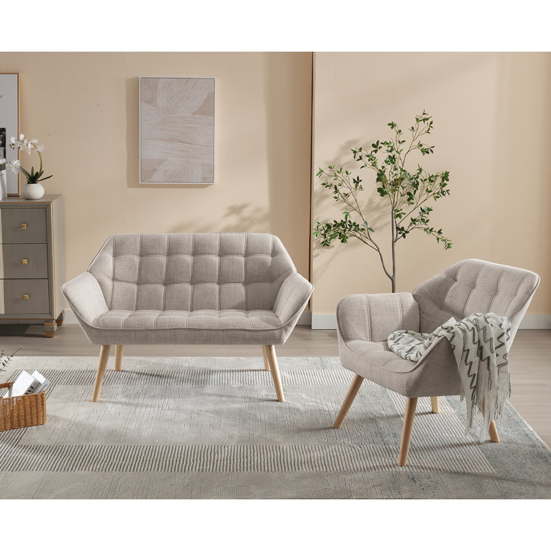 Booneville Upholstered Armchair, Beige
