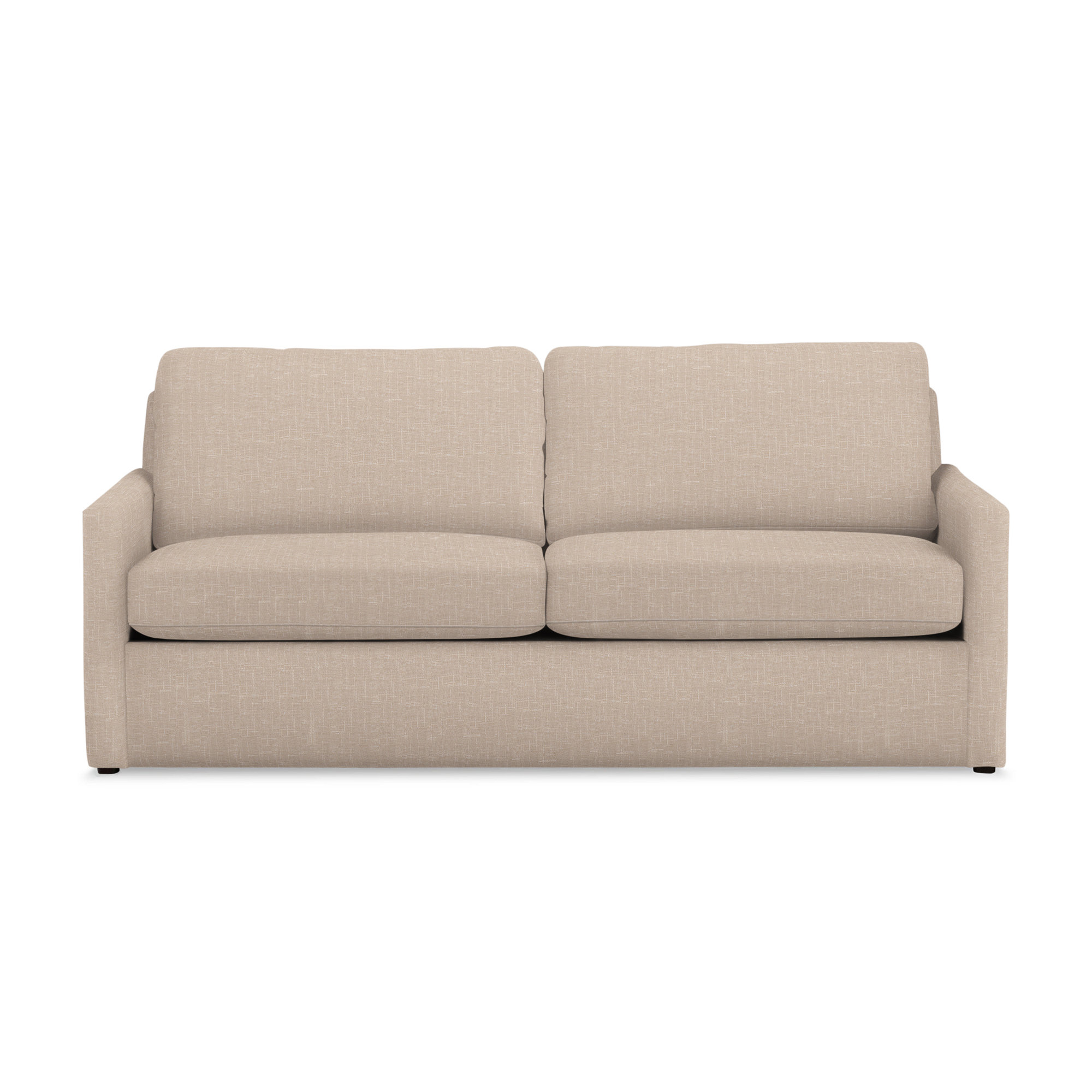 Savannah 85'' Upholstered Sofa, Lena Sand Performance Linen Blend