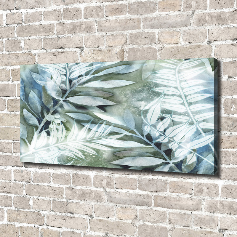 Leaves 1 Piece Wrapped Canvas Wall Art