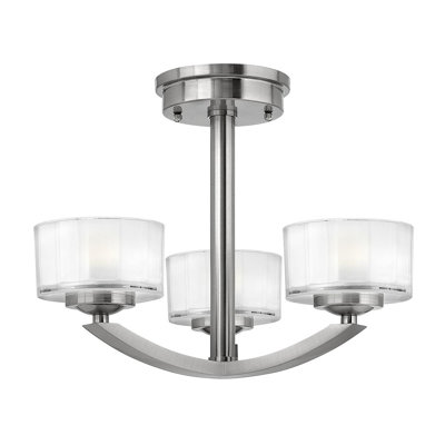 Bellevue Glass Semi Flush Mount