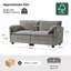 Esteban 187.96cm W Modern 2 Seater Sofa with Elephant Ear-Shaped Armrests-224838143