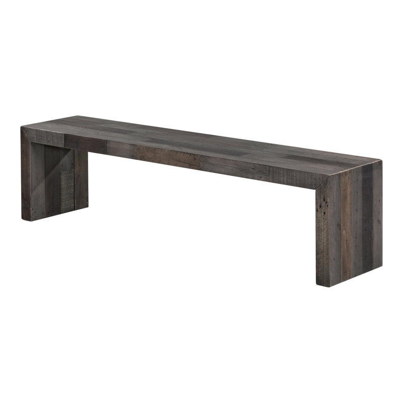 Wood Bench, 18" H x 71" W x 15" D, Brown
