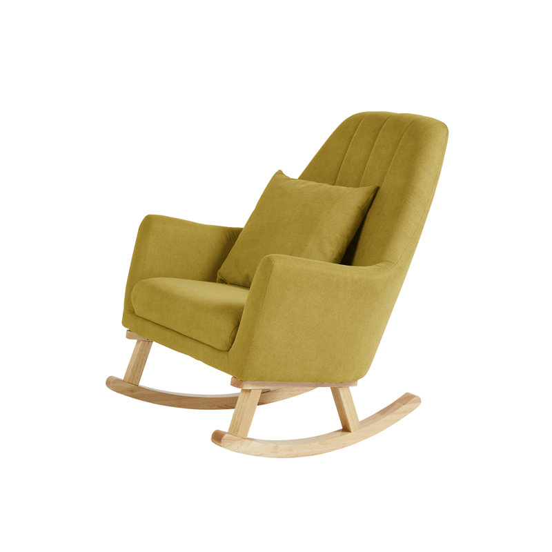 Eden Deluxe Nursery Chair - Charcoal Grey, Yellow