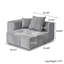 Chaise rembourrée en tissu de lin moderne à un bras-2114177206