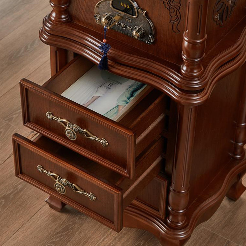 Nut-brown Rectangular Solid Wood Media Players