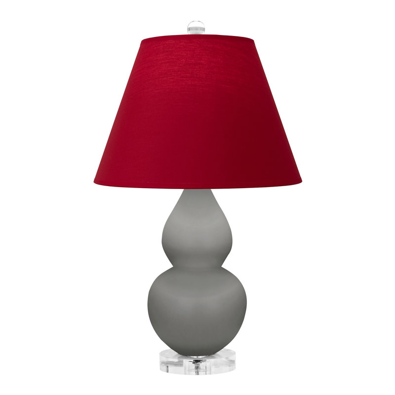 Petite lampe d'appoint à double gourde, Rouge, Gris