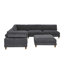 Canapé modulaire à large assise en velours côtelé-153847016