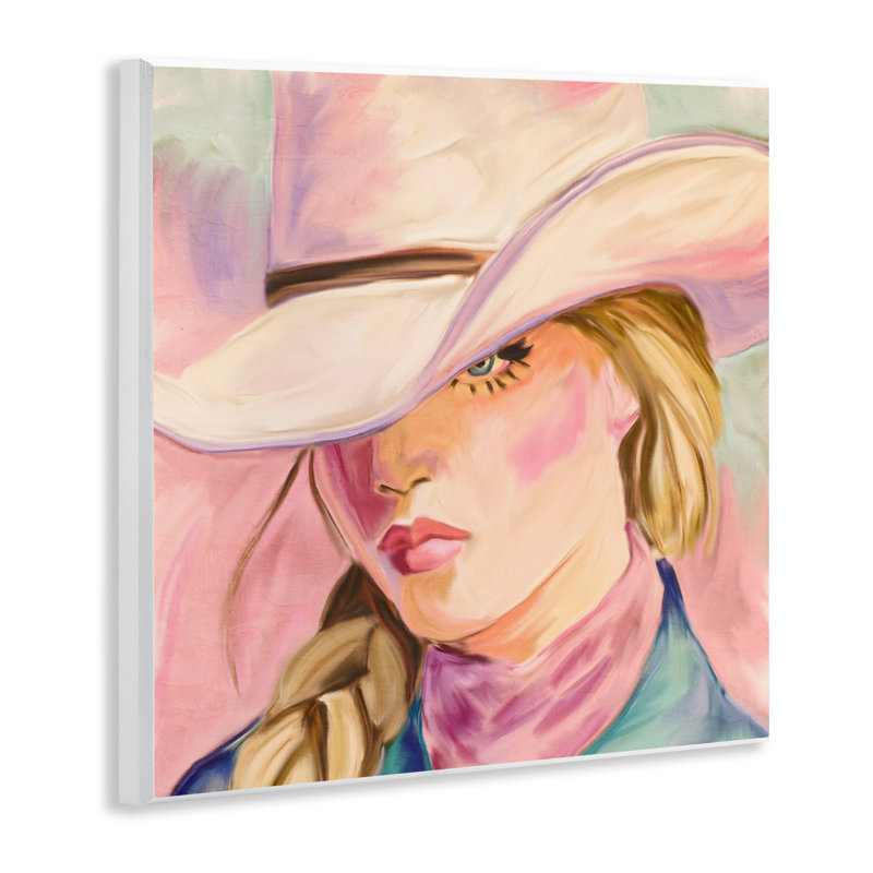 Plaque murale «Pastel Cowgirl», par Kim Allen