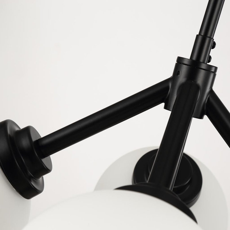Luminaire suspendu géométrique 5 lumières grappe Rubinstein