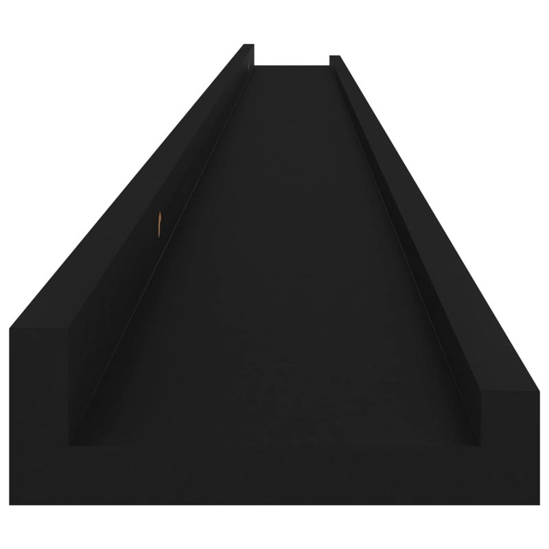 Wall Shelf Floating Shelf Wall Mounted Display Shelf for Photo Frame, 1.2" H x 45.3" W x 3.5" D, Black