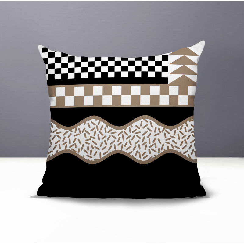 Coussin carré intérieur / extérieur Trix Abstract, Carré 20 po