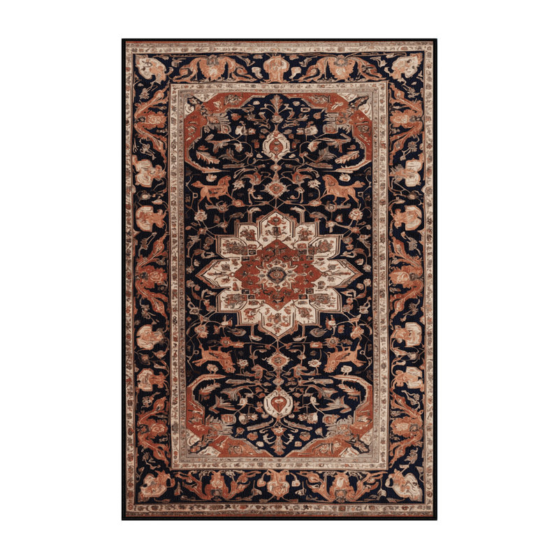 Tapis brun lavable à la machine, Rectangulaire 2 pi x 3 pi