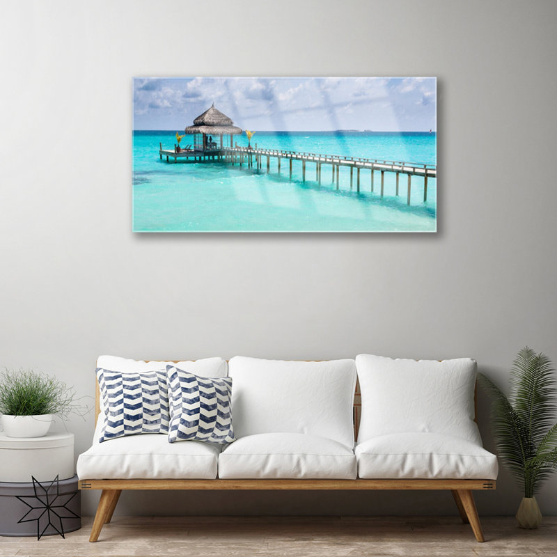 Sea Bridge - Unframed Photograph on Glass