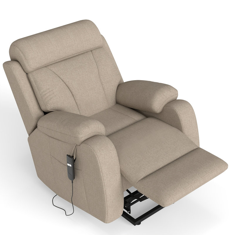 Heavy Duty Power Lift Recliner For Elderly, Small Space Electric Recliner Chair With Remote Control, Adjustable Angles, Side Pocket & Anti-slip Snowflake Velvet