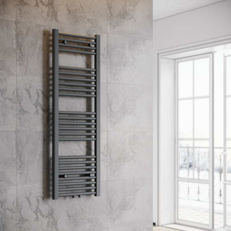 Ruthe Straight Towel Rail Heated Towel Rails, Antracite, 120cm H x 70cm W x 7.5cm D