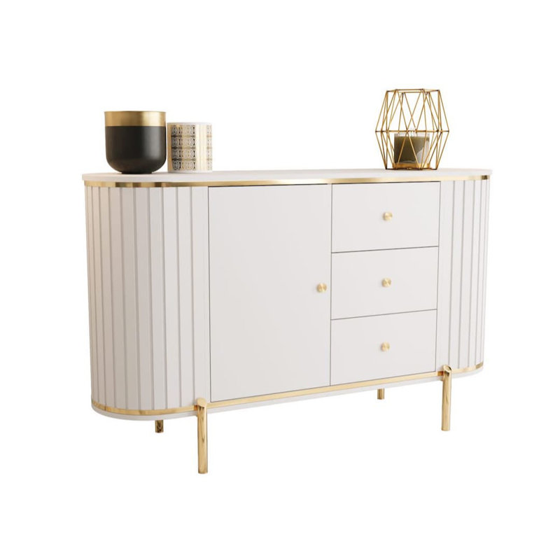 Enclosed Storage Solution with Lightning Display Stand, White