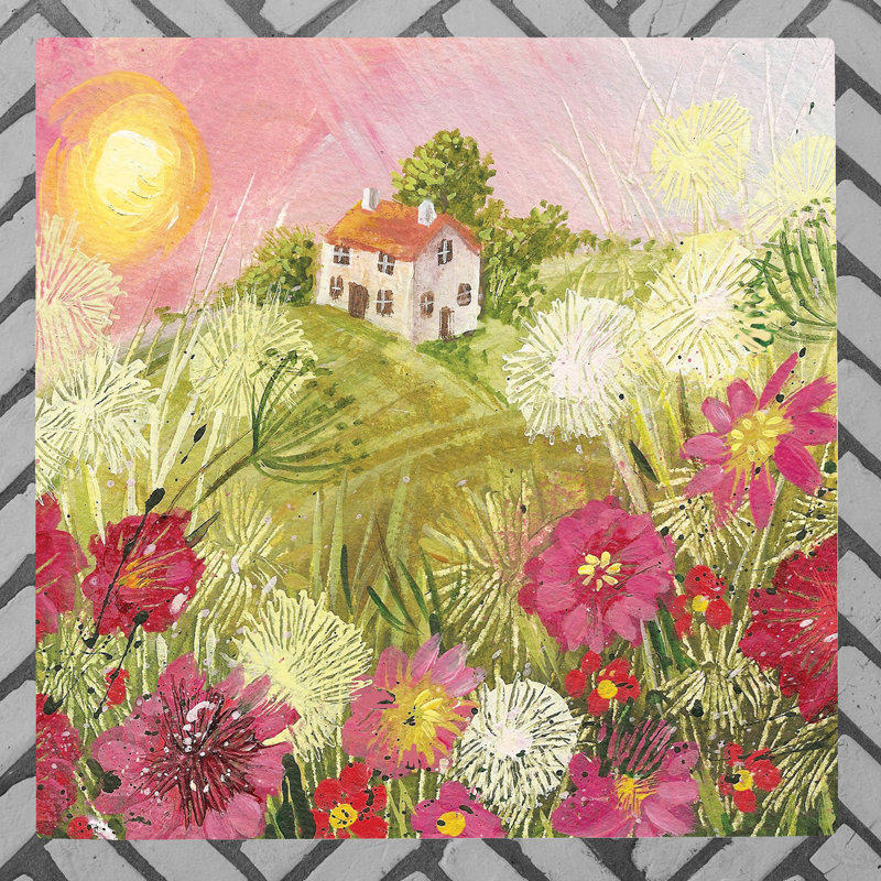 JUDITH YATES Farmhouse Plants & Flowers Wall Decor on Ceramic