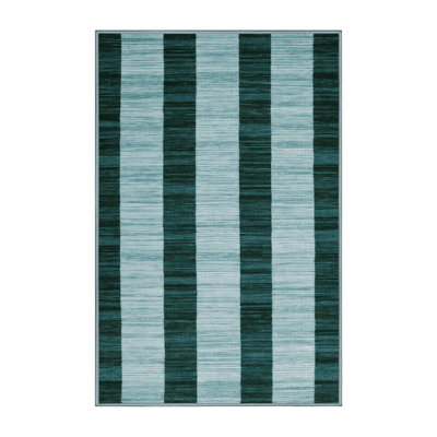 Machine Washable Botanical Area Rug