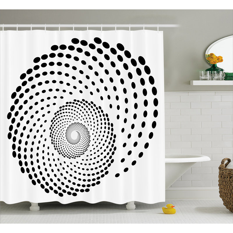 Shower Curtain with Hooks Included, 69" W x 75" L