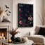 Art sur toile rose et mauve entouré de perles-395287523